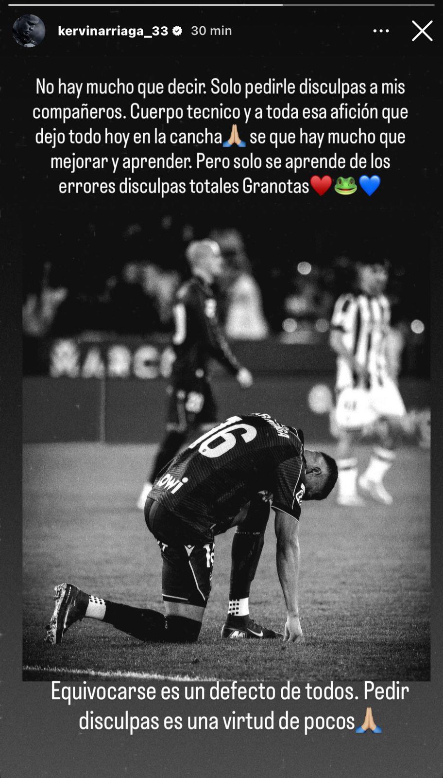 Kervin Arriaga se pronuncia tras la infantil roja que recibió con el Levante en la Liga Española: Hay mucho por mejorar...