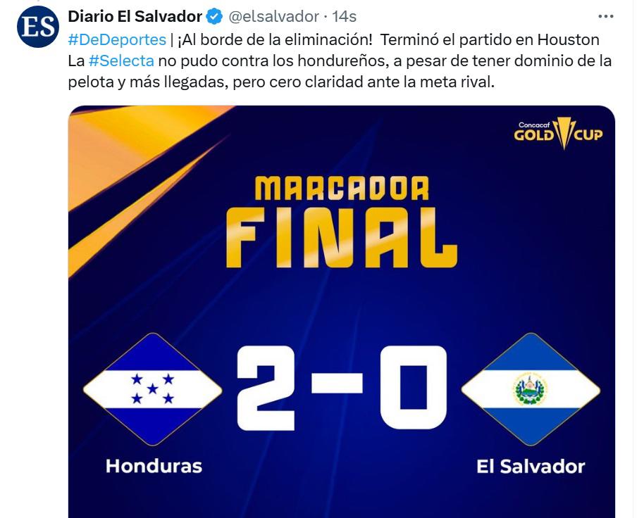 Honduras enmienda el desastre y El Salvador, al borde de la eliminación, las redes explotan con el triunfo catracho en Copa Oro