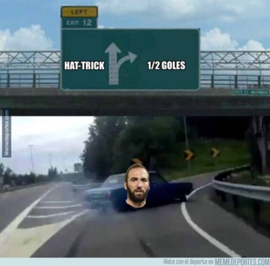 ¡Pobre Higuaín! Los memes que dejó la goleada del City y el empate de Juventus con Tottenham