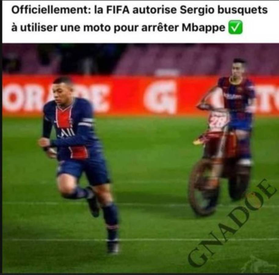 Hacen pedazos a Piqué y a Messi: Los otros memes de la goleada del PSG al Barcelona