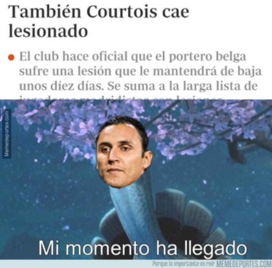 Los memes destrozan a Courtois en el regreso de Keylor Navas a la titularidad