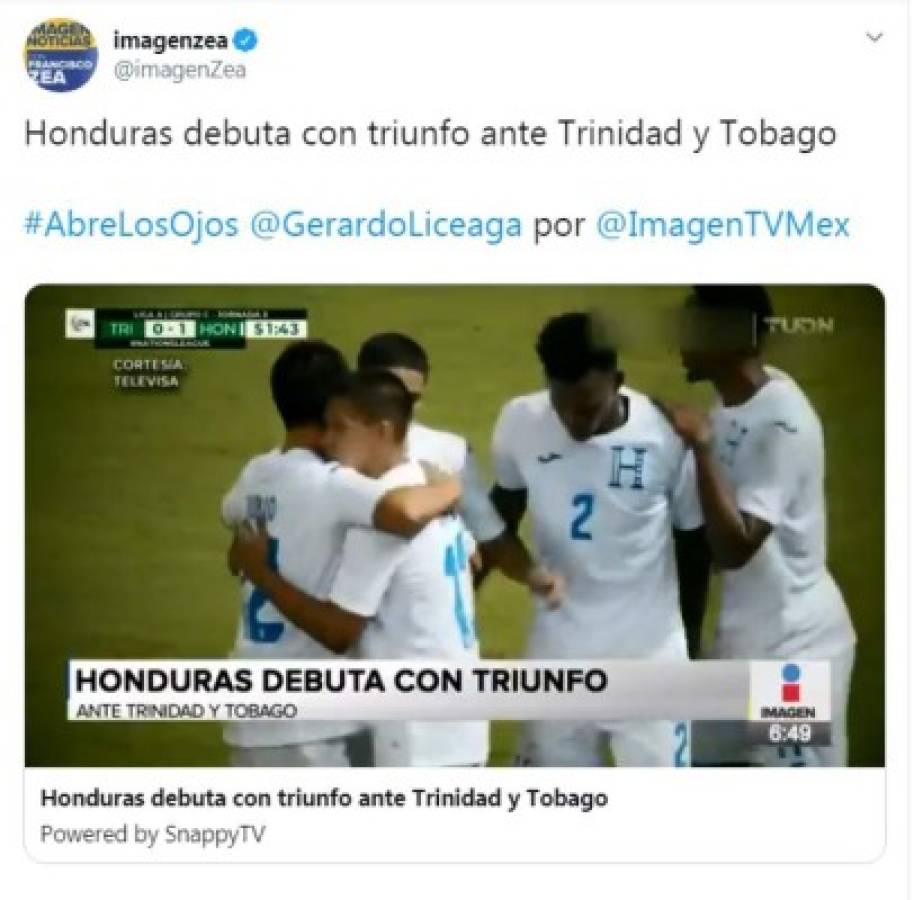 Luego del triunfo ante Trinidad y Tobago, esto dicen los medios sobre Honduras