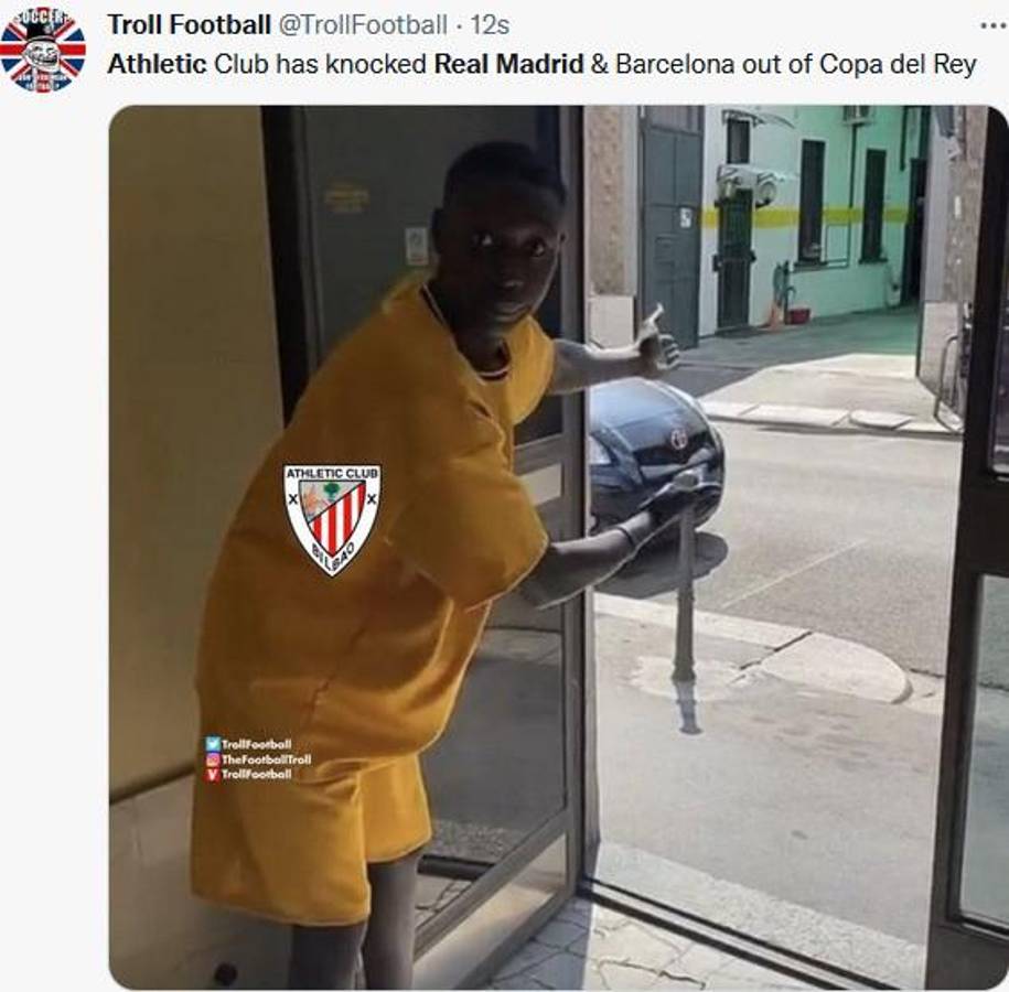 Los memes destrozan al Real Madrid tras ser eliminados de la Copa del Rey por el Athletic Bilbao