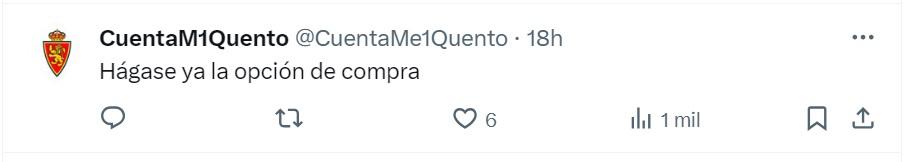 “Vaya crack, hágase la opción de compra”, afición de Zaragoza destacó a Kervin Arriaga al ser nombrado MVP del juego contra Málaga