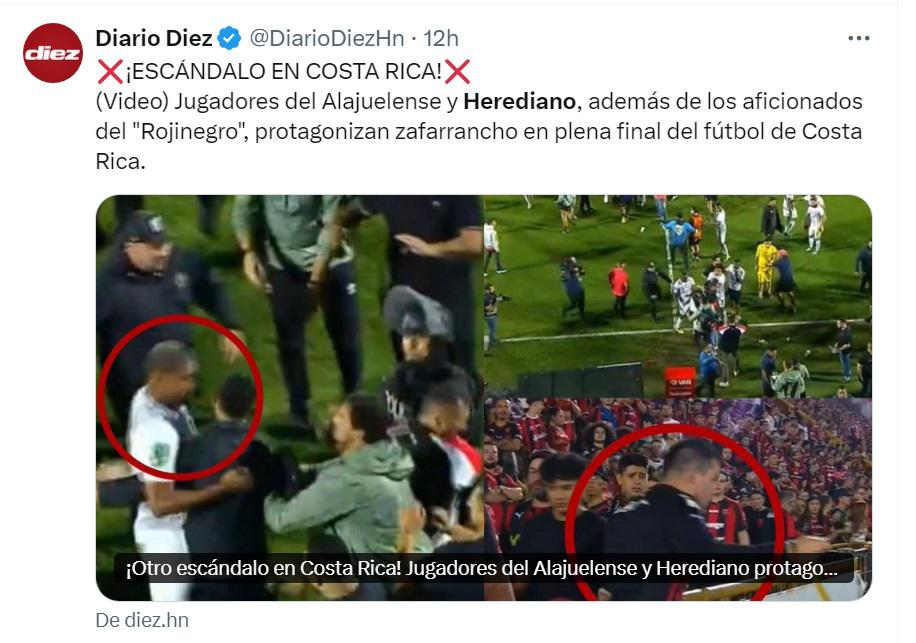 “Vergüenza, malos perdedores”, la escandalosa pelea en la final entre Alajuelense y Herediano en Costa Rica le dio la vuelta al mundo