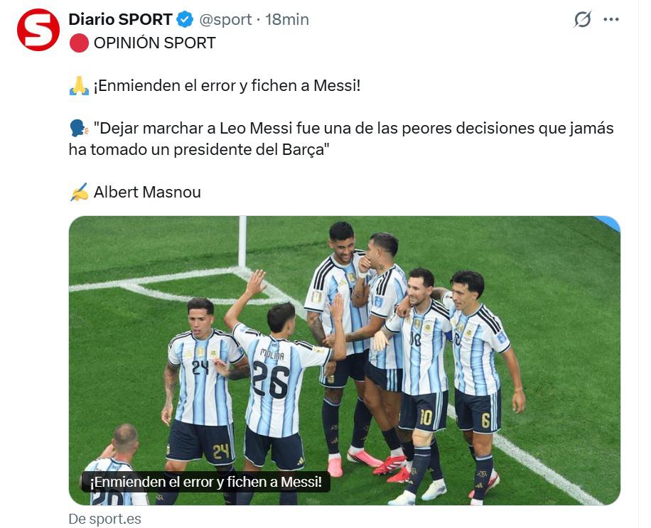 Habló dios, 5 récords y Liberman se desahoga: Prensa se rinde por Messi