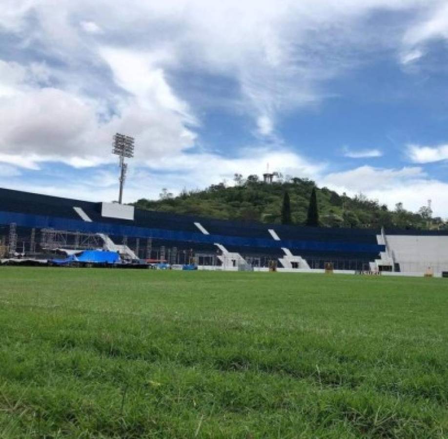 'Maquillan' con pintura el Estadio Nacional de Tegucigalpa para disimular el deterioro para el 15 de septiembre