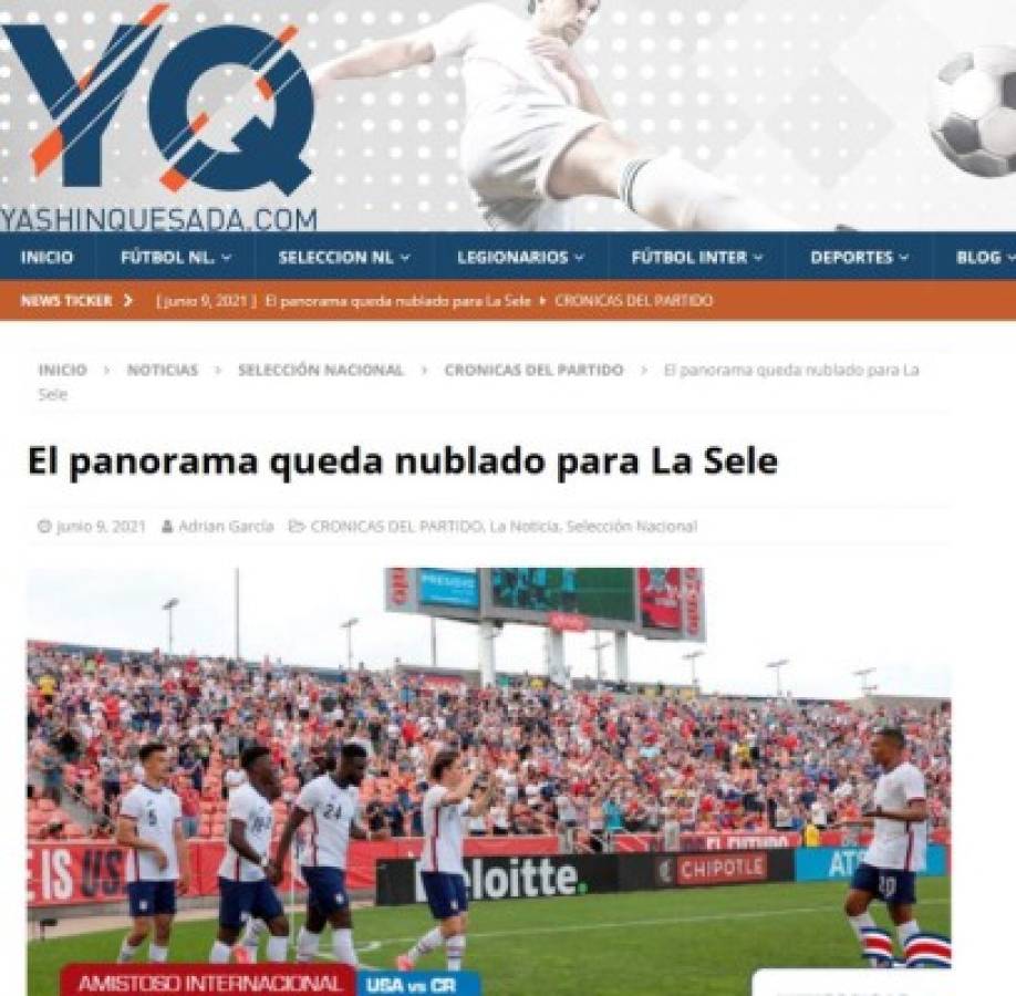 La prensa de Costa Rica explota contra su selección tras la goleada ante USA: 'Fuera todos, dan pena'