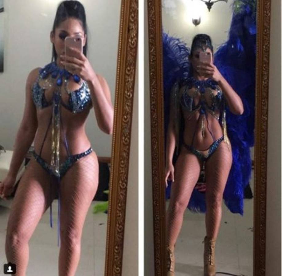 ¡Qué atrevida! El explosivo disfraz de la novia de Usain Bolt en el carnaval de Jamaica