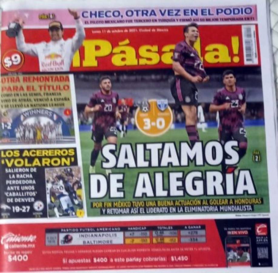 'Goleó fácil a Honduras': Las portadas de los diarios de México tras golear a la 'H' en el Azteca