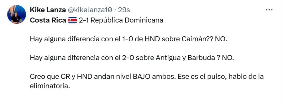 Costa Rica y Honduras andan nivel bajo y Sufrimiento tico, periodistas y medios inundan las redes tras el triunfo contra República Dominicana