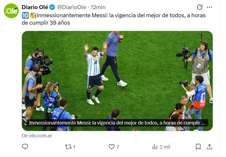 Habló dios, 5 récords y Liberman se desahoga: Prensa se rinde por Messi