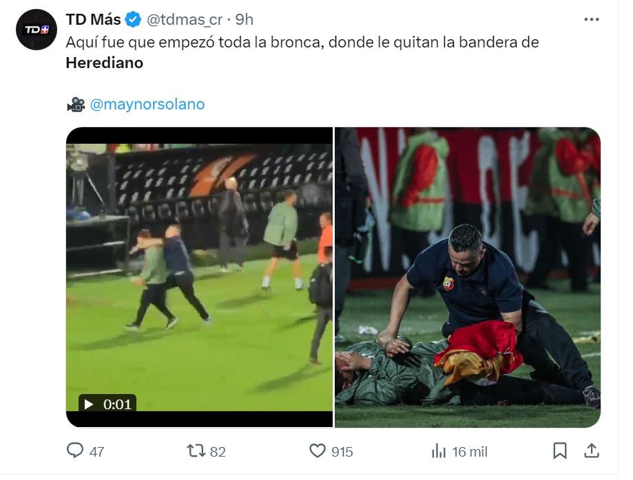 “Vergüenza, malos perdedores”, la escandalosa pelea en la final entre Alajuelense y Herediano en Costa Rica le dio la vuelta al mundo