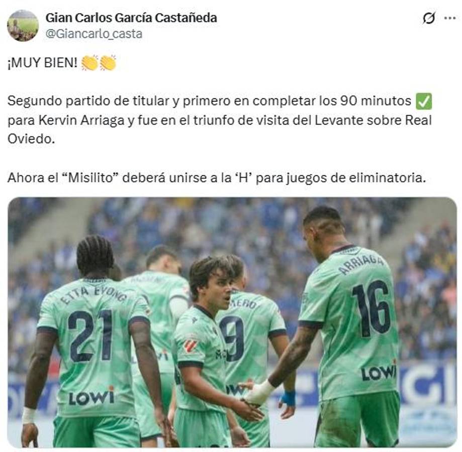 Afición del Levante alucina con Kervin Arriaga y el gesto del goleador: Qué falta nos hacía un jugador así