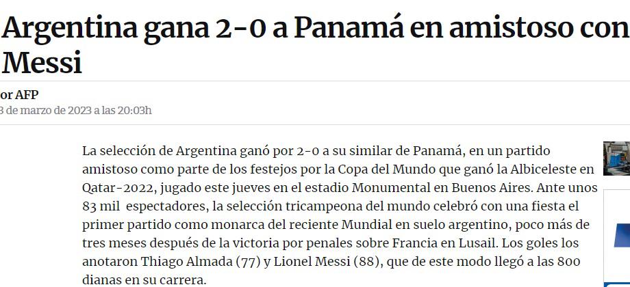“Thomas Christiansen hubiese perdido 10-0”: Prensa de Panamá destaca derrota ante Argentina y halaga labor de Jorge Dely Valdés
