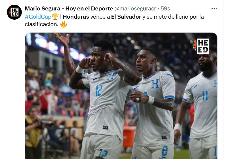 Honduras enmienda el desastre y El Salvador, al borde de la eliminación, las redes explotan con el triunfo catracho en Copa Oro