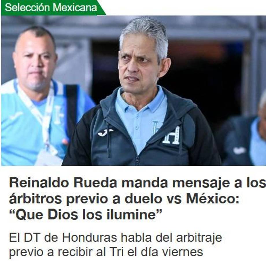 Faitelson dispara contra la Selección de Honduras y prensa de México le responde a Reinaldo Rueda