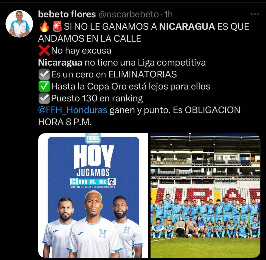 Si no ganamos es porque andamos en la calle: así reacciona la prensa de Honduras y Nicaragua previo al partido eliminatorio