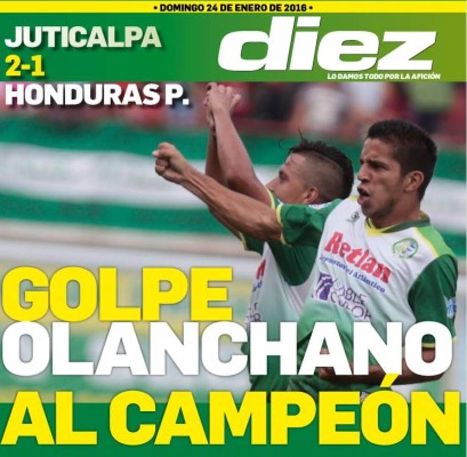 Portadas digitales de DIEZ de este domingo 24 de enero del 2016