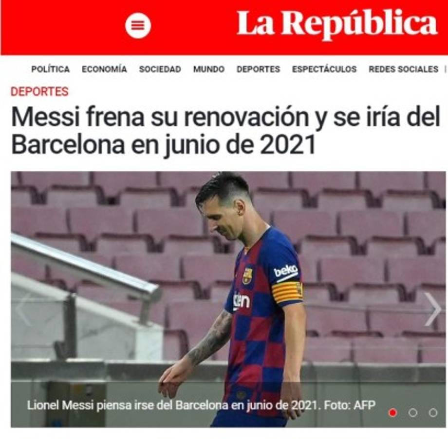 Las portadas en el mundo por la posible salida de Lionel Messi del FC Barcelona