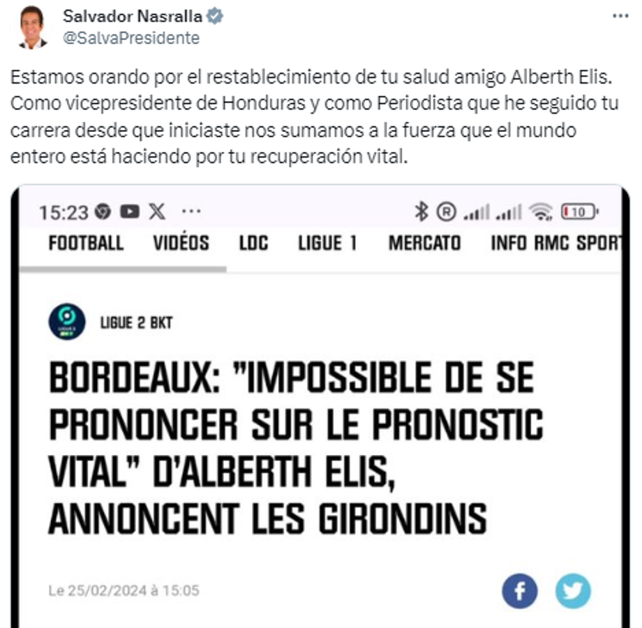 David Suazo, Koundé y hasta Mbappé: los mensajes para Alberth Elis tras su fuerte lesión en Francia