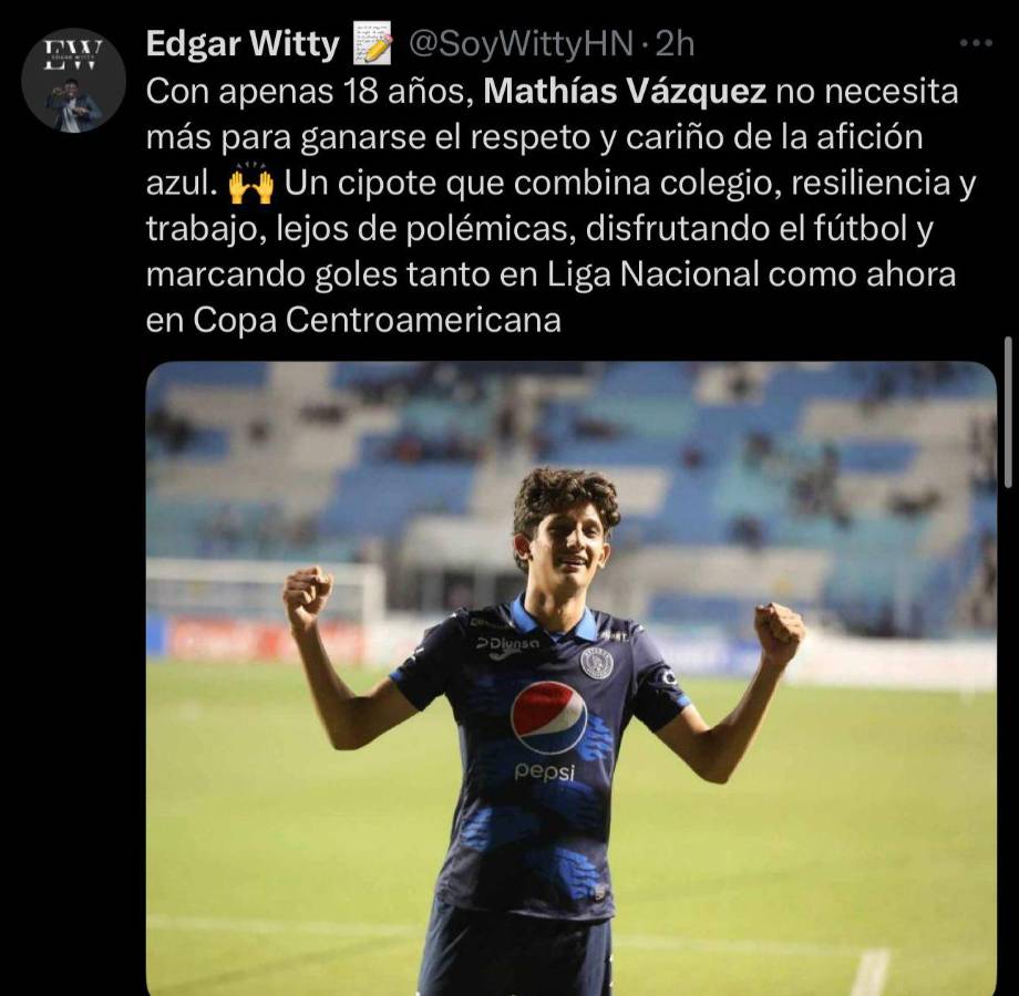 No jugaba porque era hijo del DT: la prensa se rinde ante Mathías Vázquez tras el triunfo de Motagua frenta Alajuelense