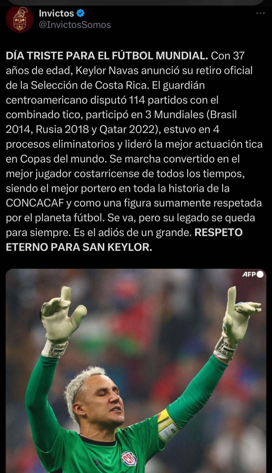 Sergio Ramos envía mensaje y en Panamá lanzan duro: las reacciones tras el retiro de Keylor Navas de la Selección de Costa Rica