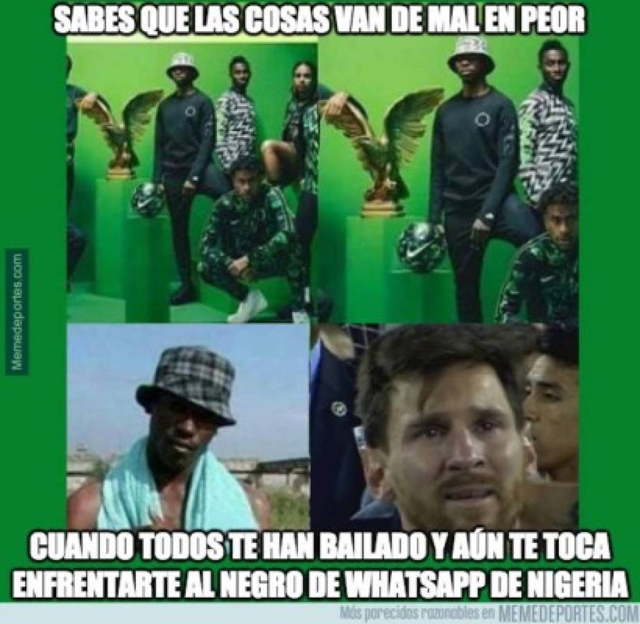 Los memes se disparan con Messi tras el triunfo de Nigeria sobre Islandia en Rusia 2018