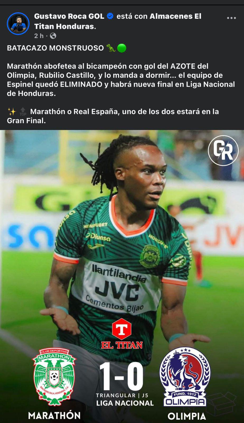 Nada de polémica: prensa reacciona a la eliminación del Olimpia ante Marathón