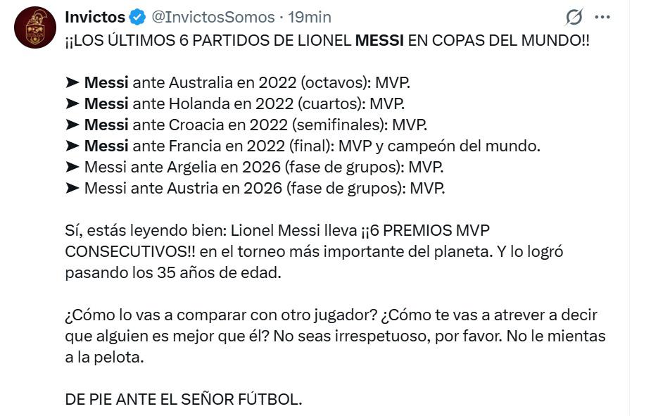 Habló dios, 5 récords y Liberman se desahoga: Prensa se rinde por Messi