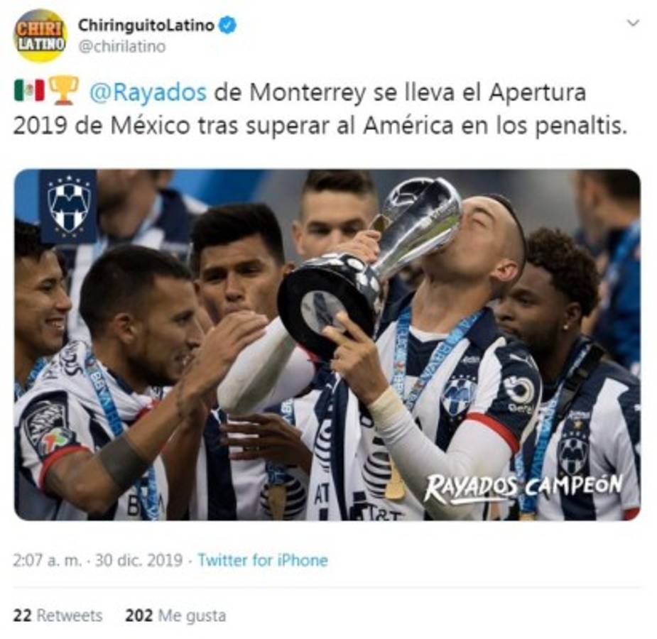 Monterrey campeón: Lo que se dijo en varias partes del mundo sobre el título de Rayados