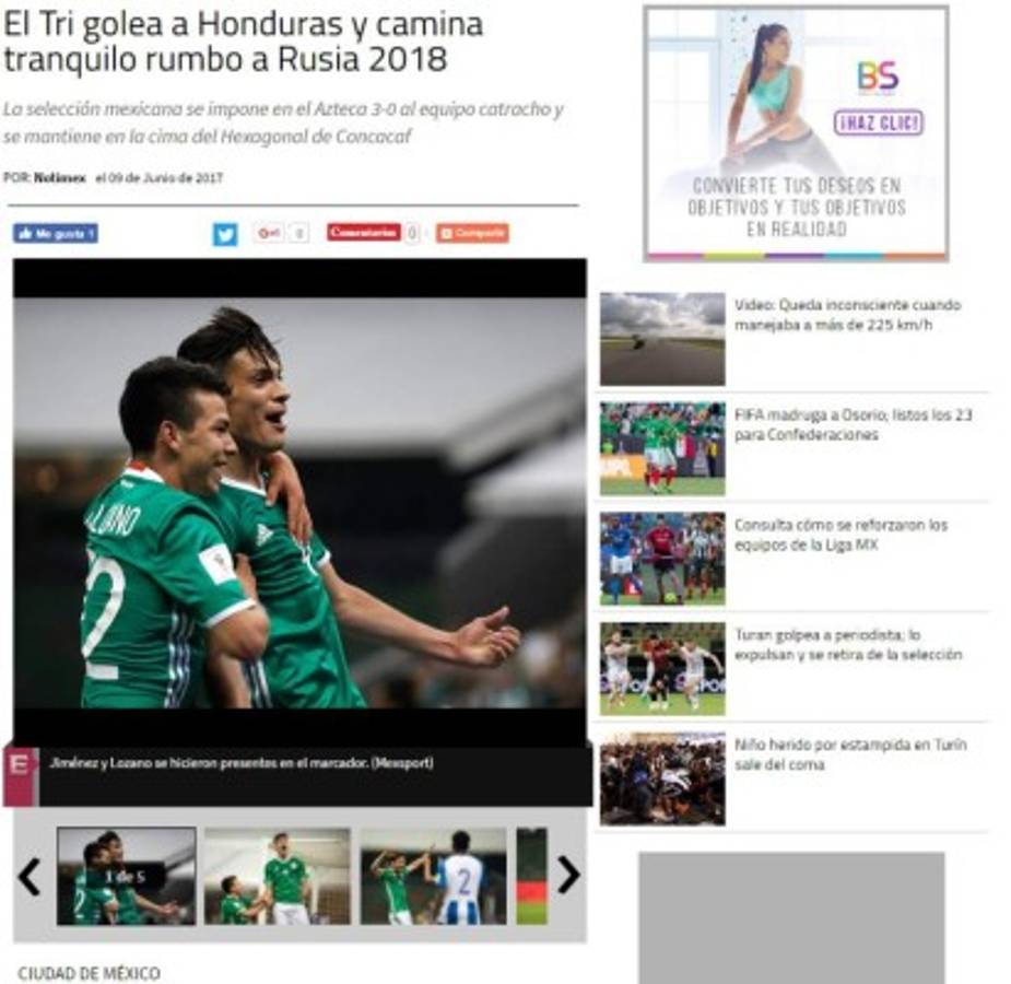 Así amaneció prensa mexicana luego de triunfo ante Honduras en el Azteca