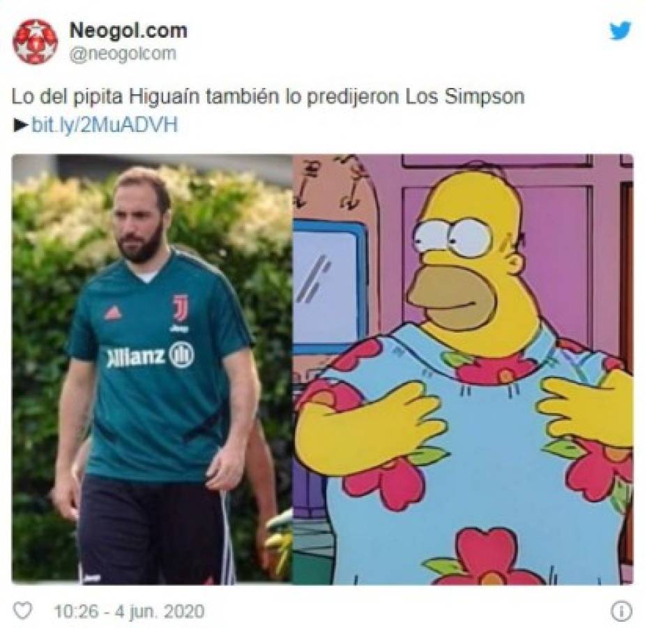 Memes: Higuaín, destrozado en redes por regresar 'gordo' a los entrenamientos de la Juventus