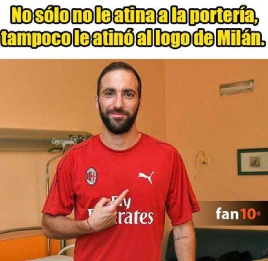 ¡No se salva! Higuaín y los divertidos memes tras su llegada al Milan