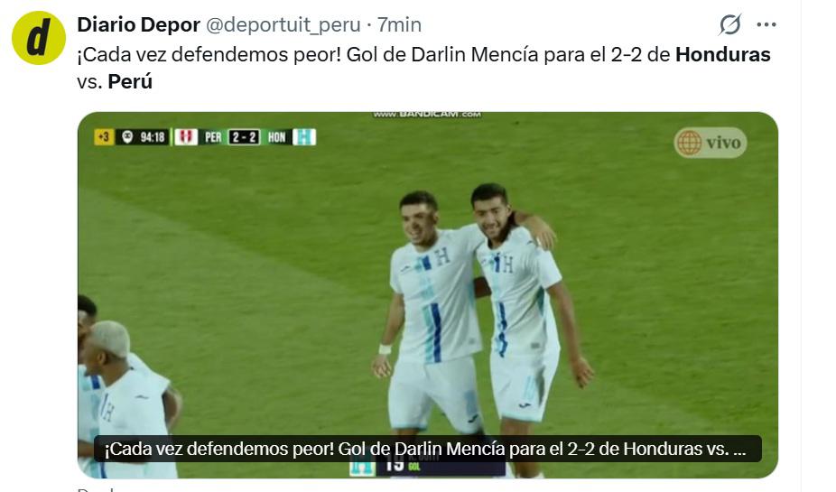 Se ríen de nosotros y Me gustó la presentación de Francisco Molina: Opiniones en redes tras empate de Honduras y Perú
