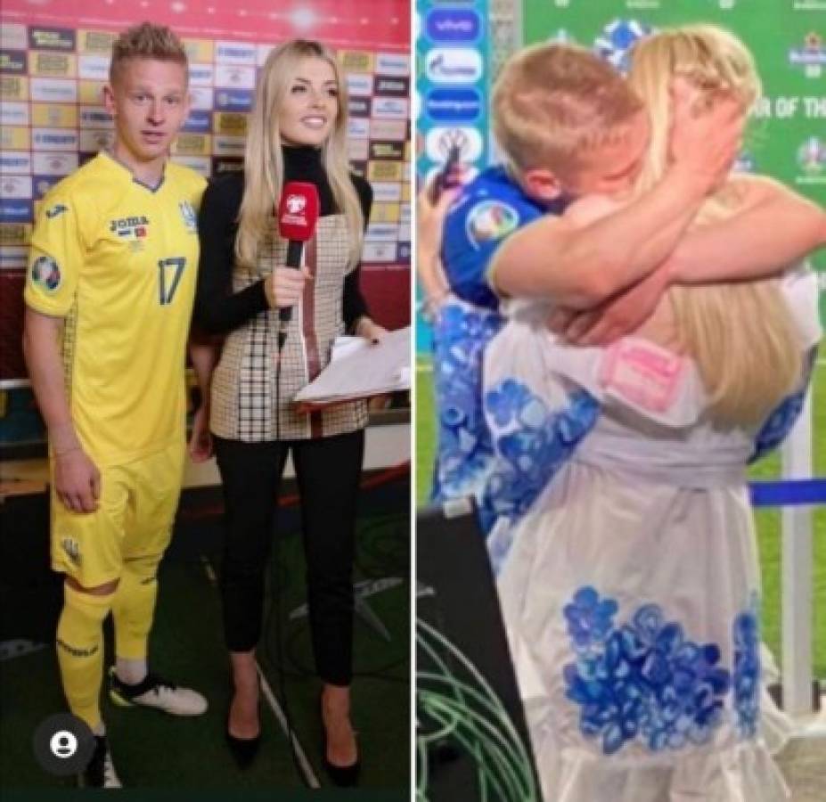 ¡Lo volvió a hacer! Zinchenko llenó de amor a su novia en plena entrevista de la Eurocopa; la reacción de la periodista