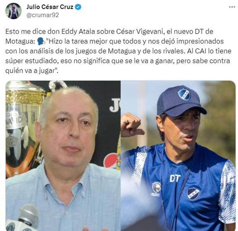 Así reaccionó la prensa al fichaje de César Vigevani como nuevo DT de Motagua; periodista de ESPN dice que el idóneo era otro