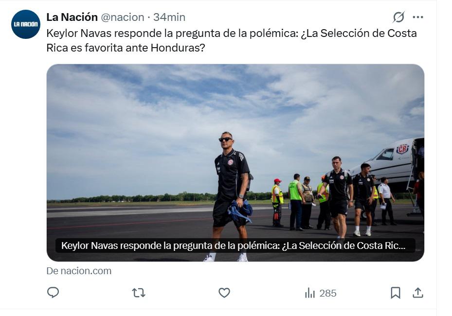 Keylor Navas reacciona y aumenta la tensión, así arman el 11 de los ticos y sacan la calculadora: Prensa ya vive al 100% el Honduras vs Costa Rica