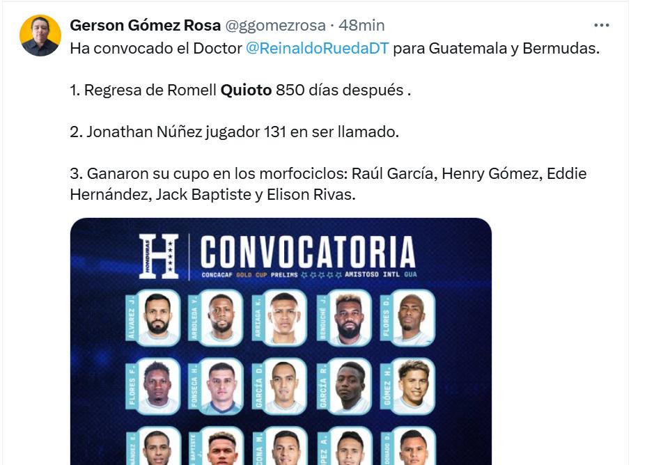 Quioto regresa a la Selección y causa euforia en la prensa de Honduras: “él debe responder en la cancha”