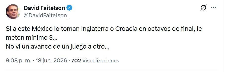No vi avance: Faitelson cruel con México y prensa celebra a medias ante Corea