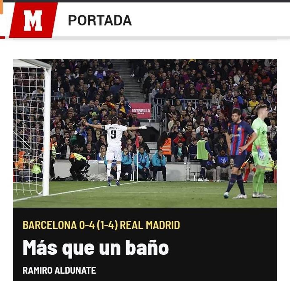“Amargo trago en el Camp Nou”: Prensa internacional destaca al Real Madrid tras la goleada en la Copa del Rey ante Barcelona