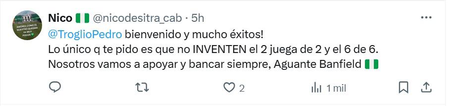 Troglio a Banfield: opiniones divididas de los aficionados por el fichaje del técnico: buena suerte, la van a necesitar