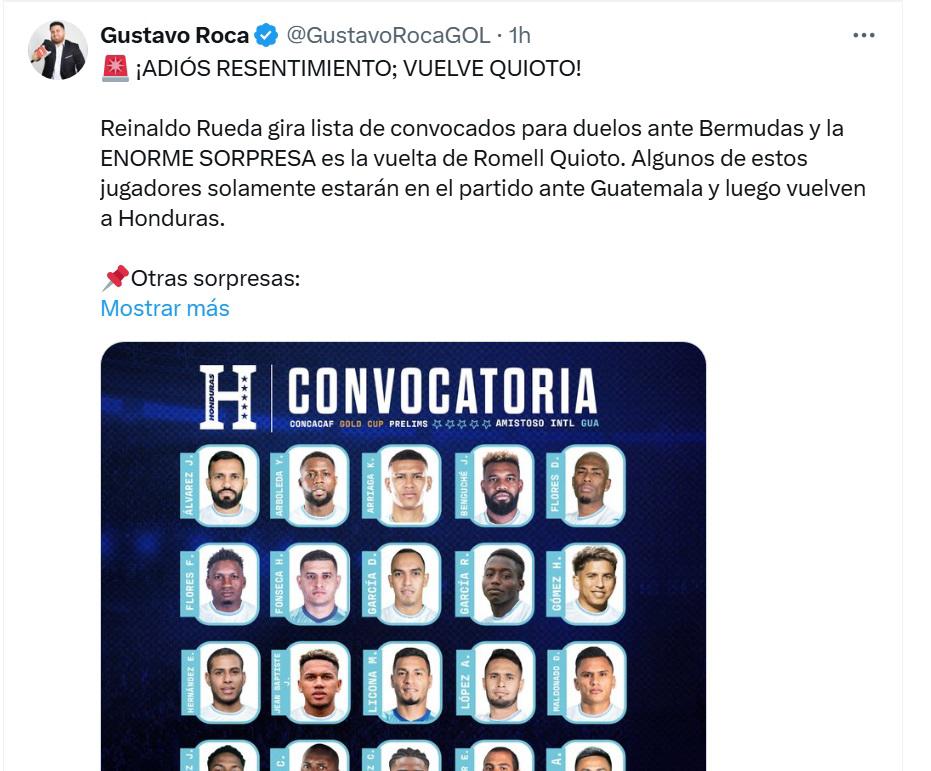 Quioto regresa a la Selección y causa euforia en la prensa de Honduras: “él debe responder en la cancha”