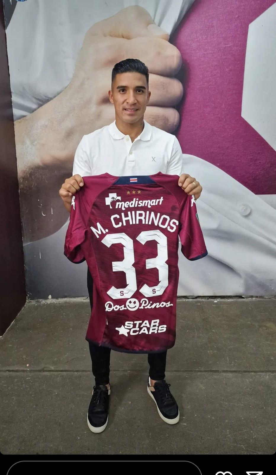 Michaell Chirinos jugará con el dorsal 33 en el Saprissa de Costa Rica.