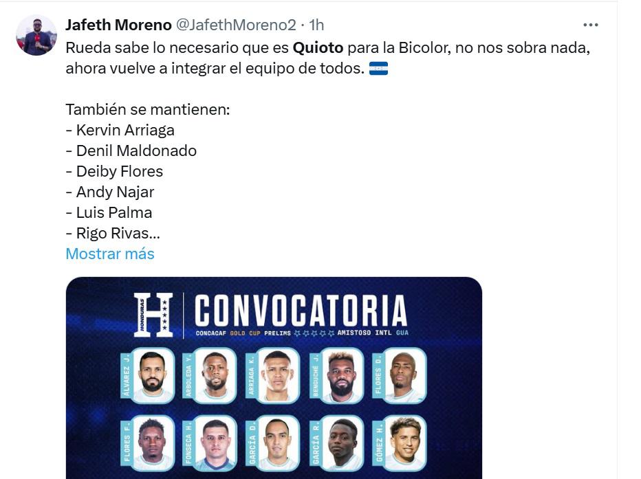 Quioto regresa a la Selección y causa euforia en la prensa de Honduras: “él debe responder en la cancha”