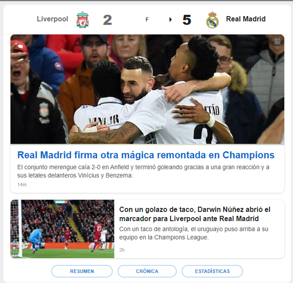 ¡En Inglaterra despedazan al Liverpool! Medios se rinden al supremo Real Madrid que goleó en Champions League
