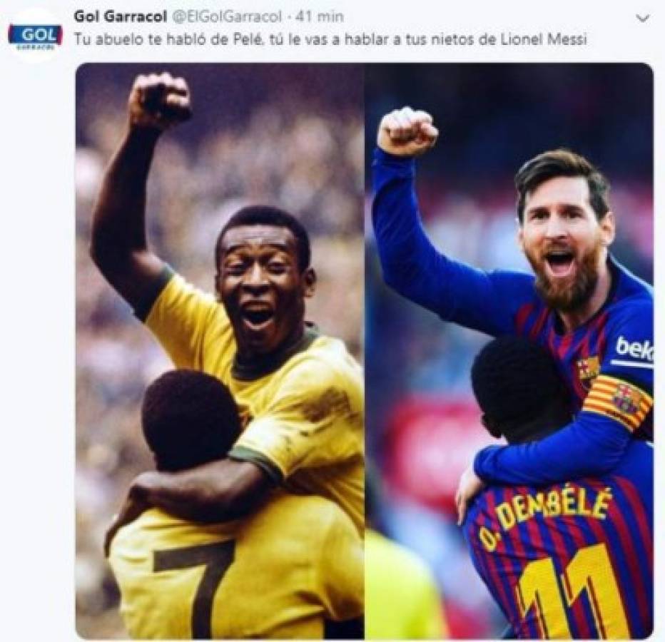 Los otros memes que 'descuartizan' a Pelé por el hattrick de Messi al Sevilla