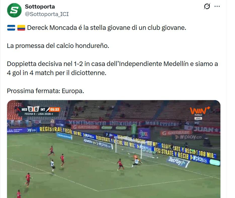 En Italia y Brasil lo destacaron: Honduras tiene una joya, Que Francis logre esa dupla con Keyrol Figueroa, las opiniones sobre Dereck Moncada