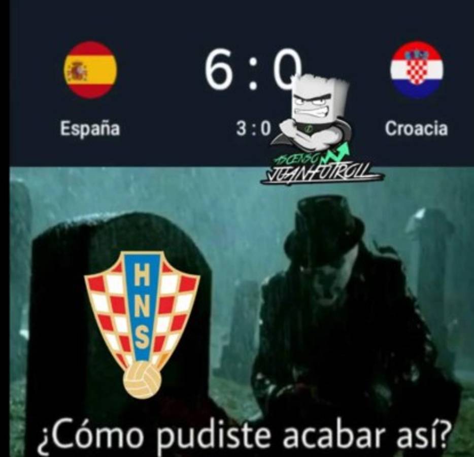 ¡Divertidísimos! Los memes que destruyen a Croacia luego de su humillante derrota ante España