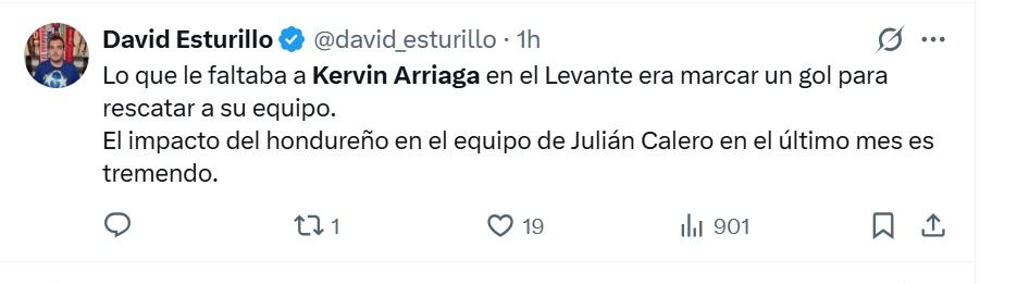 Es dueño del Levante y es una bestia: aficionados explotan tras el gol de Kervin Arriaga en España